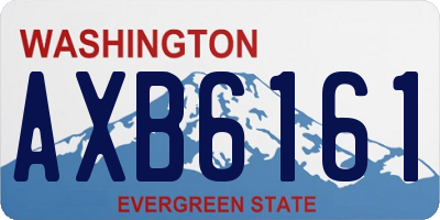 WA license plate AXB6161