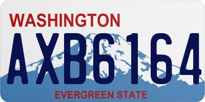 WA license plate AXB6164