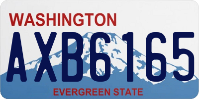 WA license plate AXB6165