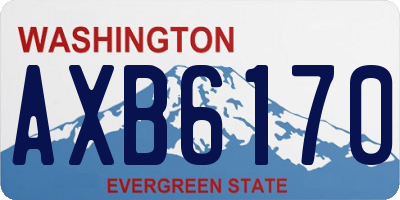 WA license plate AXB6170
