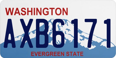 WA license plate AXB6171