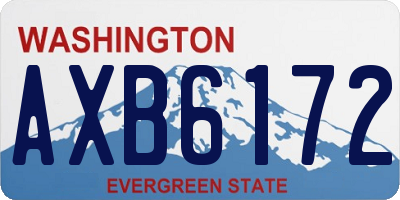 WA license plate AXB6172