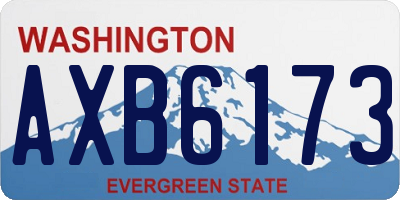 WA license plate AXB6173