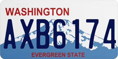 WA license plate AXB6174