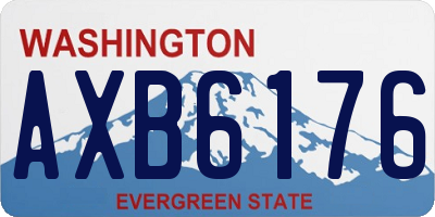 WA license plate AXB6176