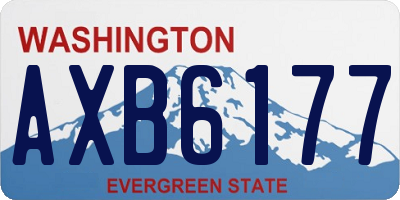 WA license plate AXB6177