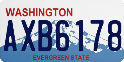 WA license plate AXB6178