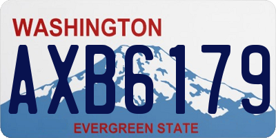 WA license plate AXB6179