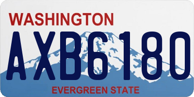 WA license plate AXB6180