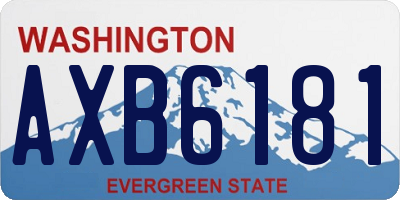 WA license plate AXB6181
