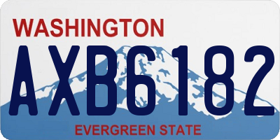 WA license plate AXB6182