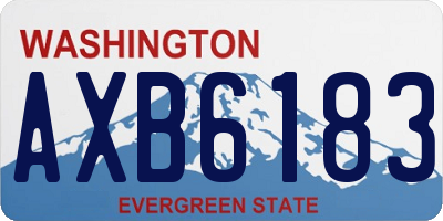 WA license plate AXB6183