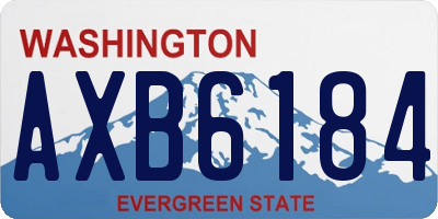 WA license plate AXB6184