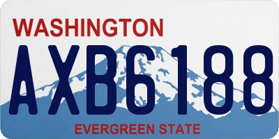 WA license plate AXB6188