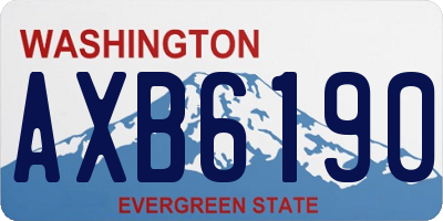 WA license plate AXB6190