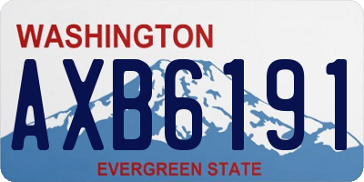WA license plate AXB6191