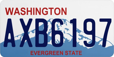 WA license plate AXB6197