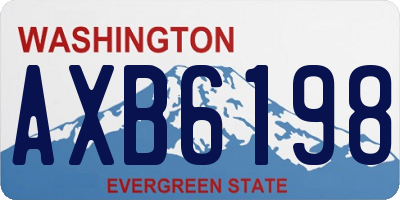WA license plate AXB6198