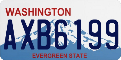 WA license plate AXB6199