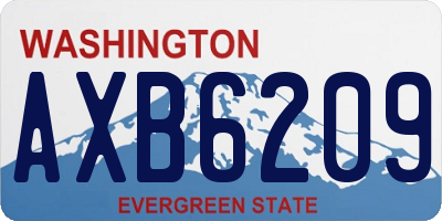 WA license plate AXB6209