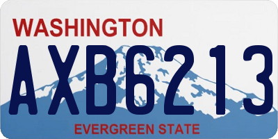 WA license plate AXB6213