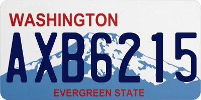 WA license plate AXB6215