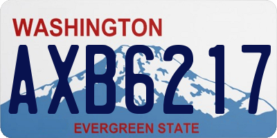WA license plate AXB6217