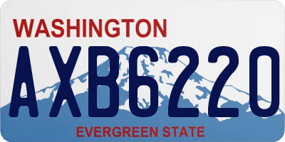 WA license plate AXB6220
