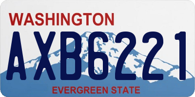 WA license plate AXB6221