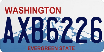 WA license plate AXB6226
