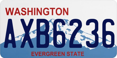 WA license plate AXB6236