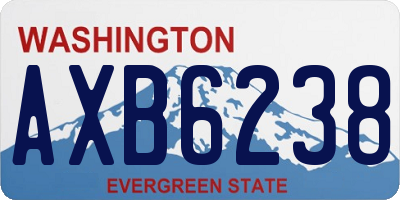 WA license plate AXB6238