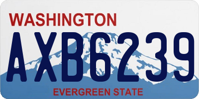 WA license plate AXB6239