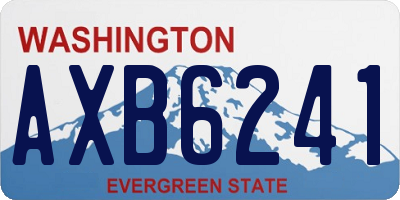 WA license plate AXB6241