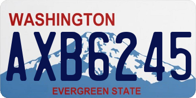WA license plate AXB6245