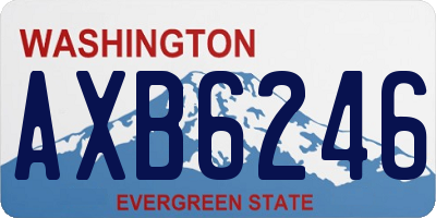 WA license plate AXB6246