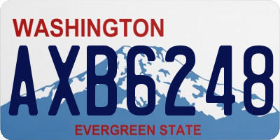 WA license plate AXB6248
