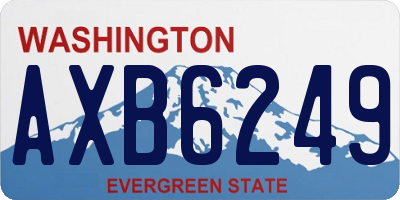 WA license plate AXB6249