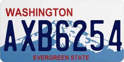 WA license plate AXB6254