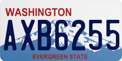 WA license plate AXB6255