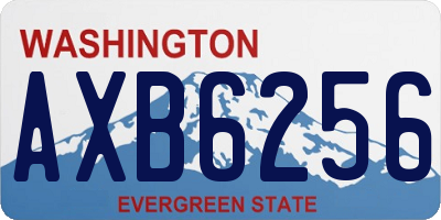 WA license plate AXB6256