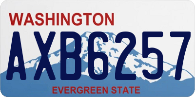 WA license plate AXB6257