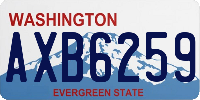 WA license plate AXB6259
