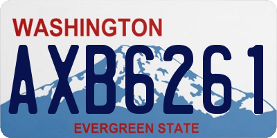 WA license plate AXB6261