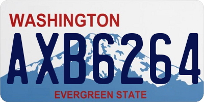 WA license plate AXB6264