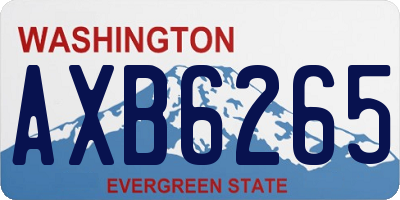 WA license plate AXB6265