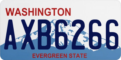 WA license plate AXB6266