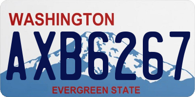 WA license plate AXB6267