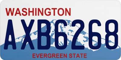 WA license plate AXB6268