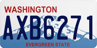 WA license plate AXB6271